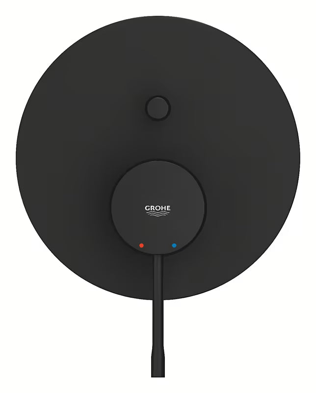 Podometna tuš i armatura za kad Grohe Essence u izvedbi phantom black s ručicom za upravljanje.