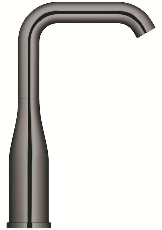 Enoročna stoječa armatura za umivalnik Grohe Essence z odtokom u izvedbi hard graphite.