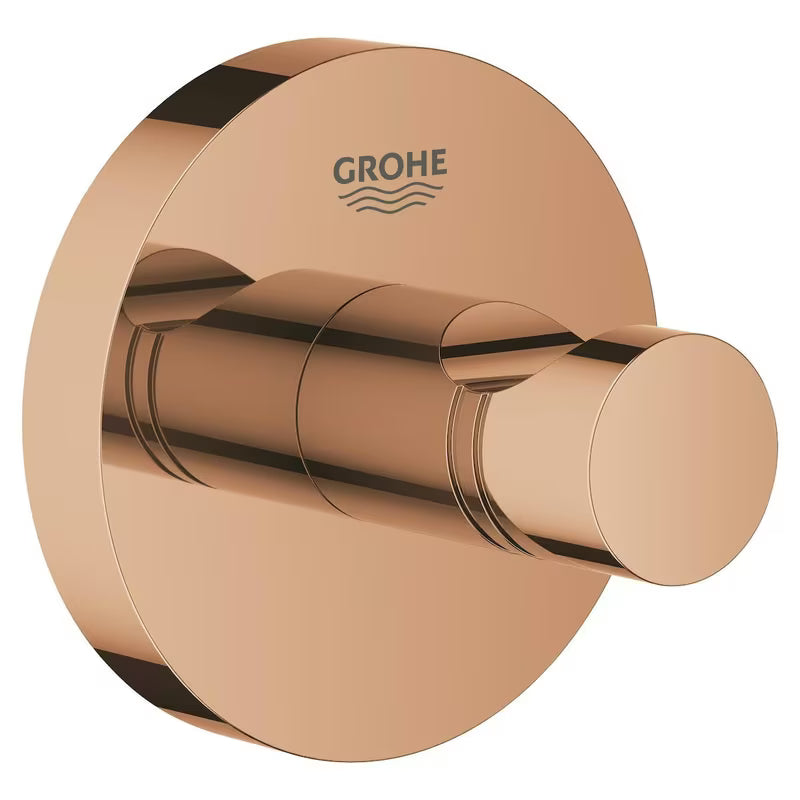 Kavelj za kopalni plašč Grohe Essentials v izvedbi warm sunset s skritim pritrjevanjem in površino Grohe StarLight.