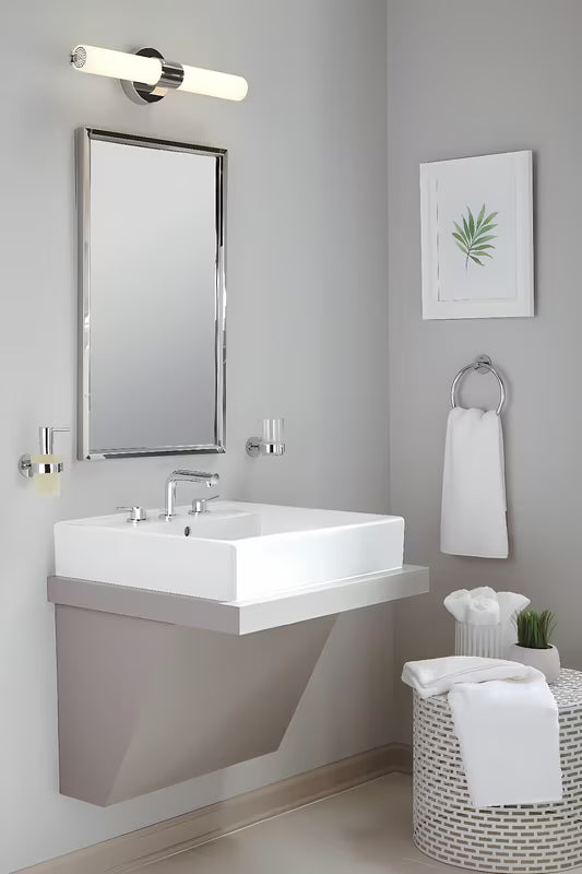 Kromiran obroč za brisačo Grohe Essentials s skritim pritrjevanjem in površino Grohe StarLight