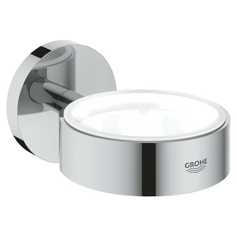 Kromiran držalo Grohe Essentials s skritim pritrjevanjem pro za kozarec, milnik ali dozirnik