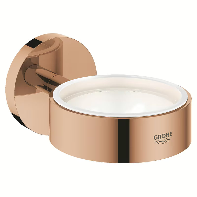 Kovinski držalo Grohe Essentials v površinski obdelavi warm sunset s skritim pritrjevanjem.