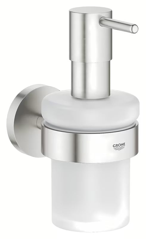 Dozirnik za Milo Grohe Essentials v mat izvedbi supersteel s skritim pritrjevanjem