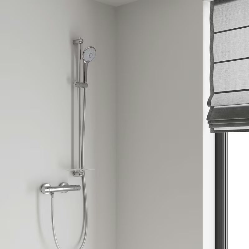Kromirana tuš palica Grohe Euphoria Neutral 900 mm z drsnim elementom in vrtljivim držalom