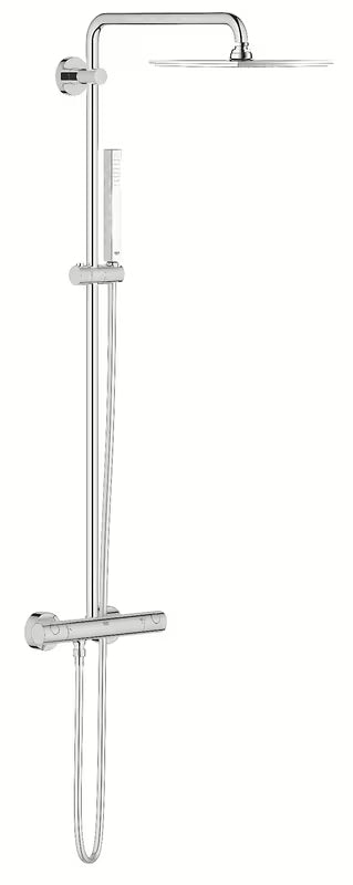 Grohe Euphoria System tušni sistem s termostatsko armaturo v krom izvedbi z nadglavno in ročno prho