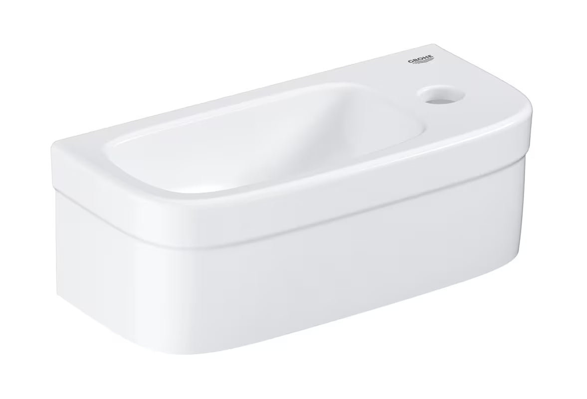 Viseče umivalnik Grohe Euro Ceramic 370x180 mm iz bele keramike z odprtino za armaturo