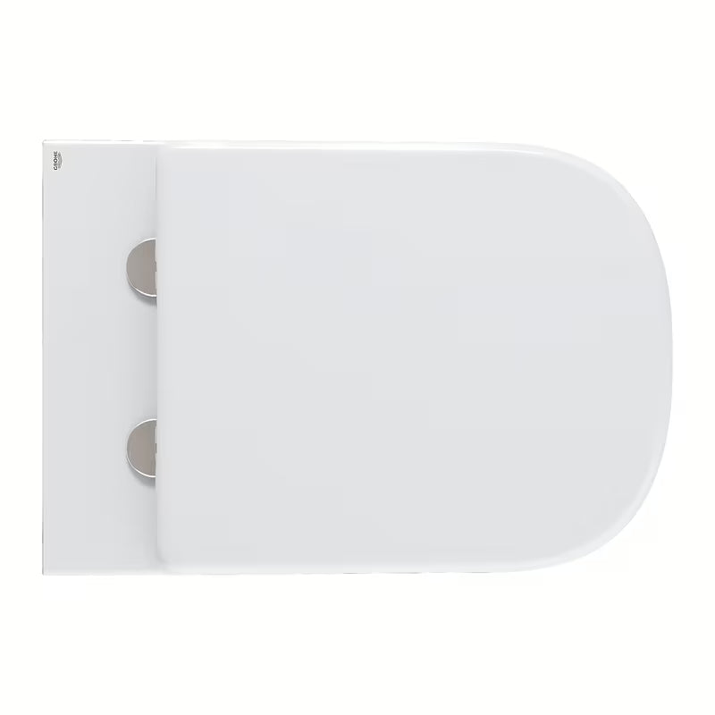 Beli viseča WC školjka Grohe Euro Ceramic Rimless z zadnjim odtokom in globokim izpiranjem