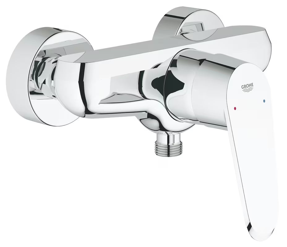 Kromirana enoročna stenska armatura za tuš Grohe Eurodisc Cosmopolitan s tehnologijo Grohe SilkMove
