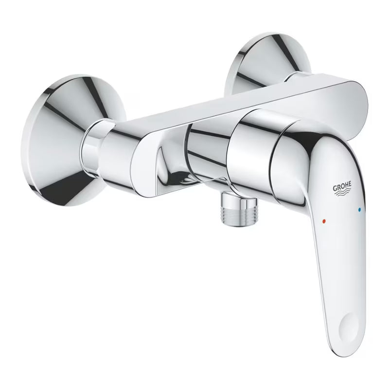 Stenska armatura za tuš Grohe Euroeco v sijajnem kromu