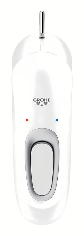 Umivalniška enoročna armatura Grohe Eurostyle New z odtokom v izvedbi moon white in krom