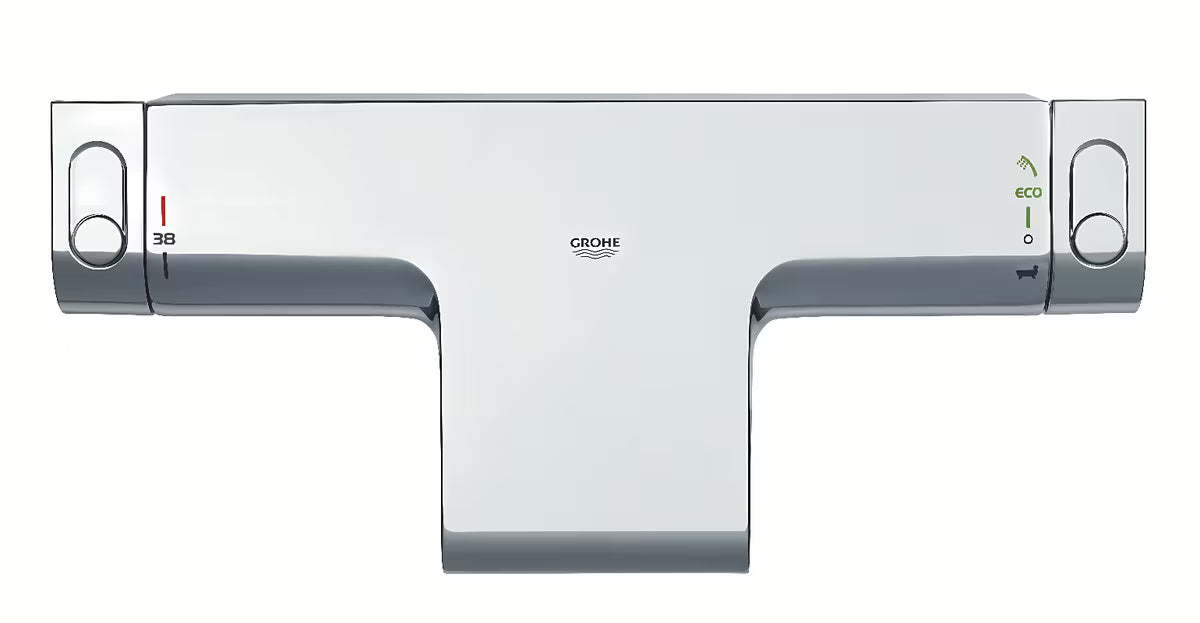 Kromirana termostatska stenska armatura za kad Grohe Grohtherm 2000 s preklopom kad/prha