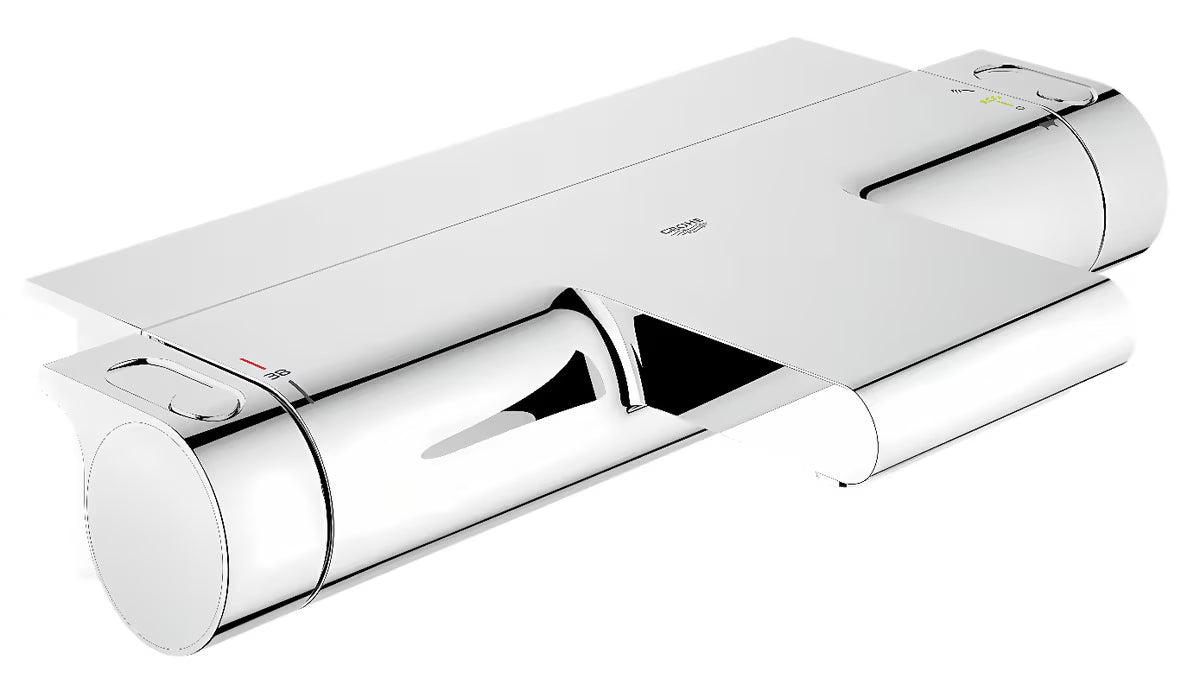 Kromirana termostatska kadna in armatura za tuš Grohe Grohtherm 2000 s CoolTouch in preklopom kad/prha