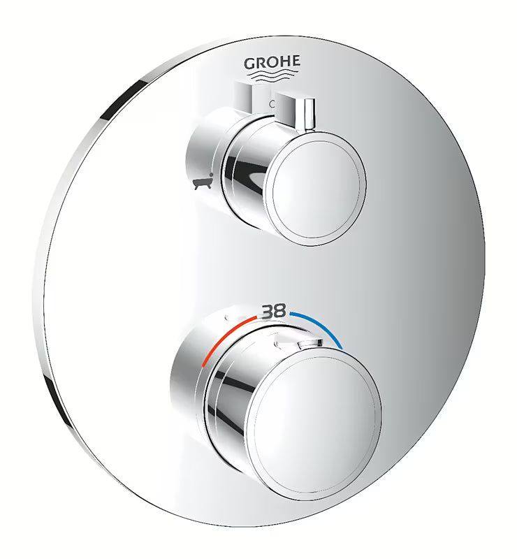 Podometna termostatska armatura za tuš Grohe Grohtherm v krom izvedbi