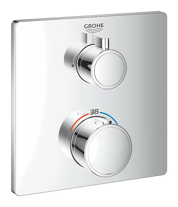 Grohe Grohtherm podometna termostatska armatura za tuš v krom izvedbi