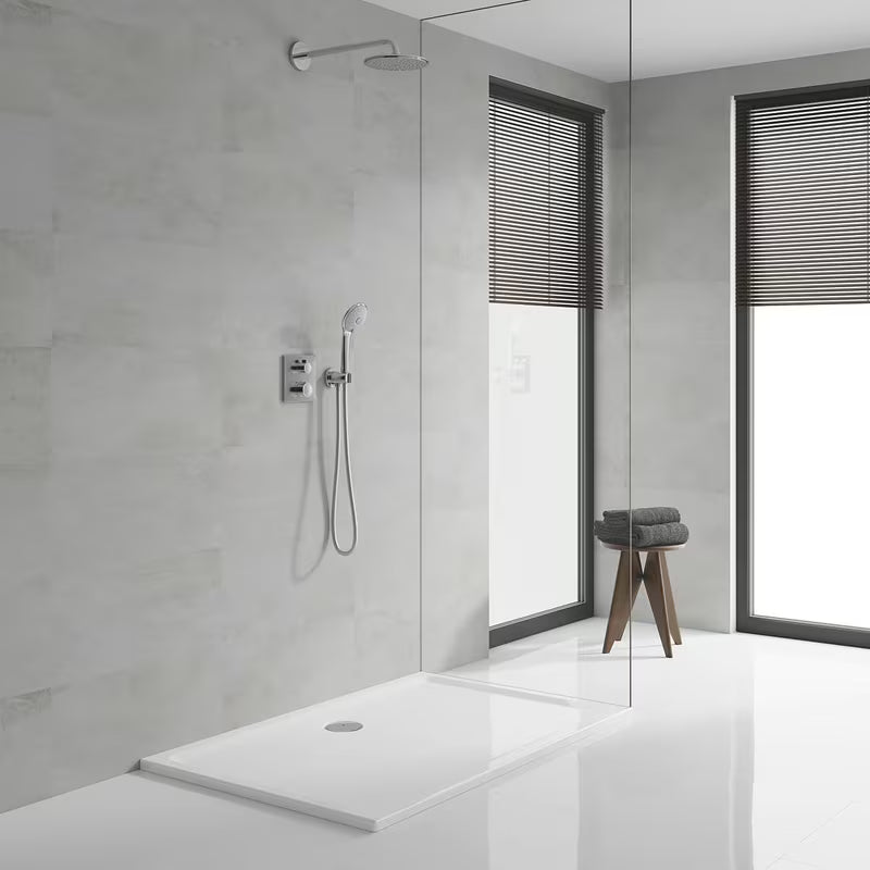 Podometni tuš set Grohe Grohtherm Perfect v krom izvedbi z nadglavno prho 210 mm in ročno prho