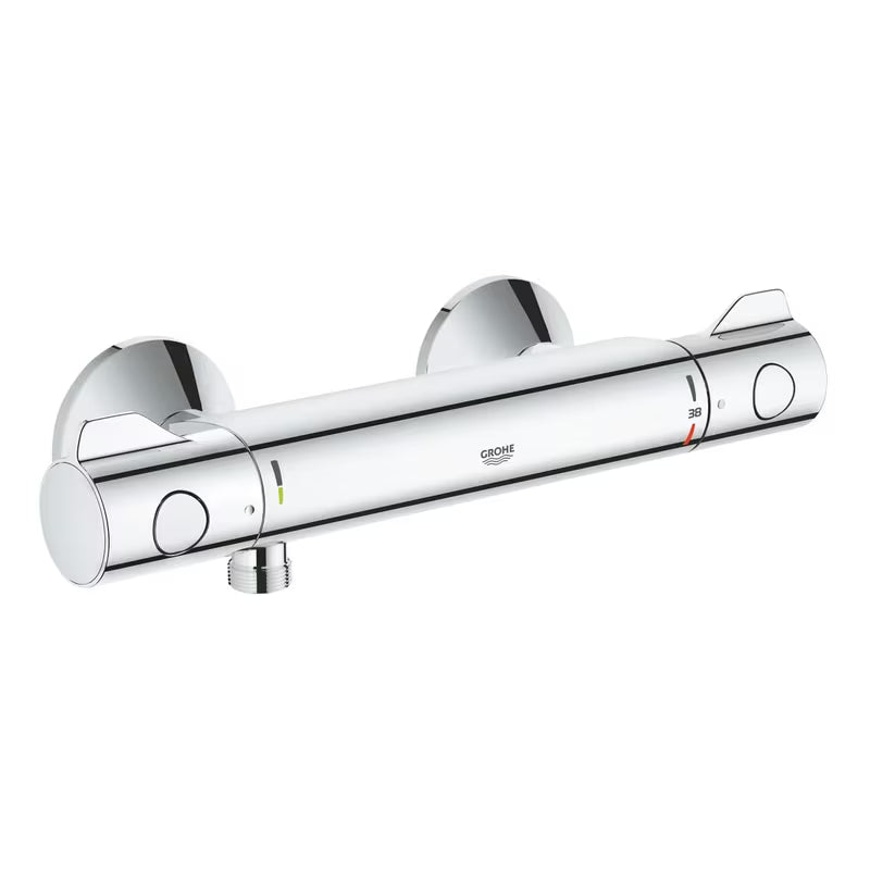 Krom termostatska armatura za tuš Grohe Grohtherm 800 pro za stensko montažo.