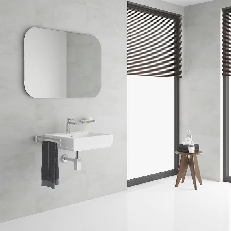 Kromirana enoročna stoječa armatura za umivalnik Grohe Lineare s click-clack-odtokom