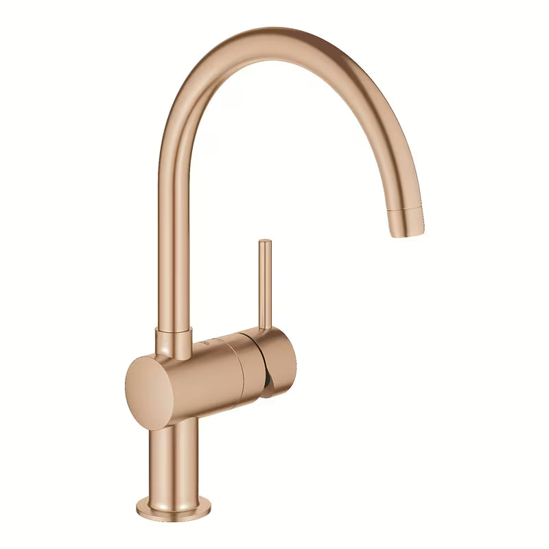 Grohe Minta armatura za pomivalno korito z visokim C-izlivom v izvedbi krtačeni Warm Sunset
