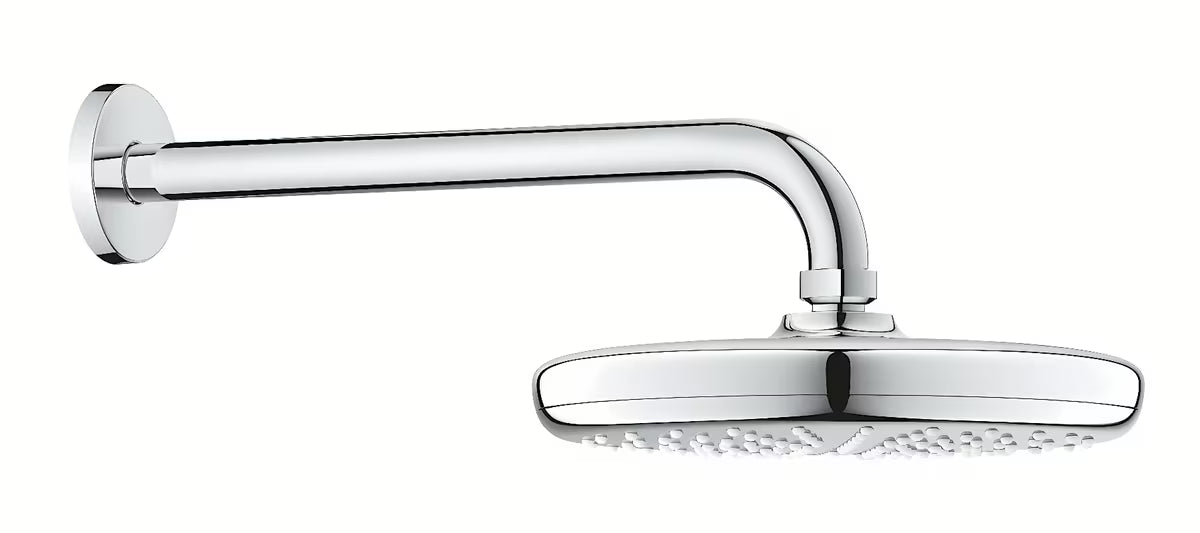 Nadglavna prha Grohe Tempesta 210 s tuš ročko v krom izvedbi, curek Rain