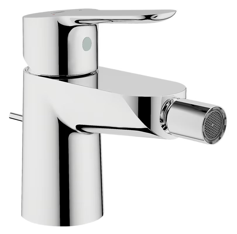 Kromirana enoročna stoječa armatura za bide Grohe Project z odtokom in vrtljivim zgibom
