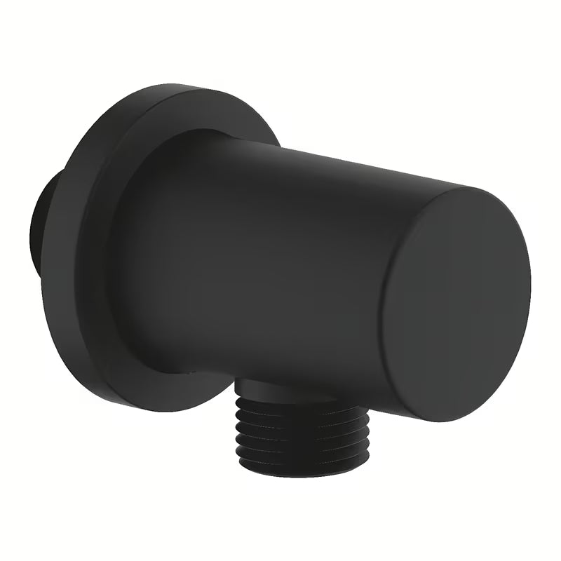 Priključek za Tuš Cev Grohe Rainshower z okroglo rozeto v barvi phantom black.