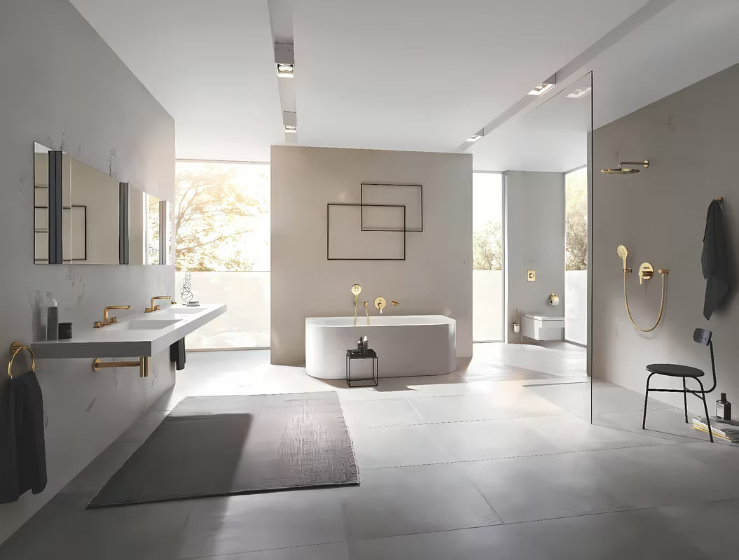 Grohe Rainshower Cosmopolitan Metal nadglavna prha 310 z ročajem 380 mm v površinski obdelavi Cool Sunrise