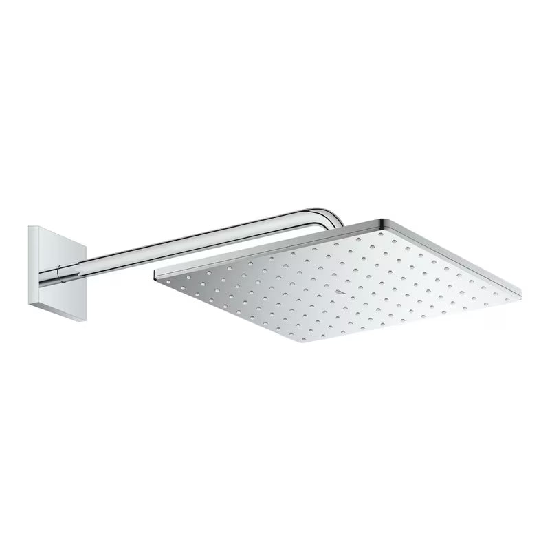 Kromirana nadglavna prha Grohe Rainshower Mono Cube s tuš ročko pro za stensko montažo