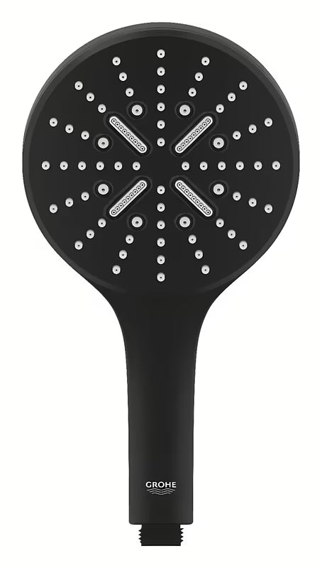 Ročna tuš ročka Grohe Rainshower Smartactive phantom black s 3 curki in upravljanjem SmartTip