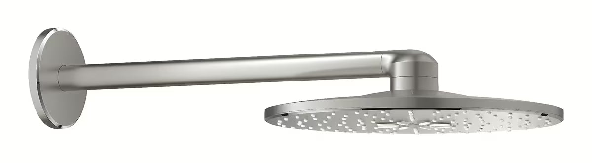 Nadglavna prha Grohe Rainshower smartactive 310 z držalom nadglavne prhe v izvedbi supersteel