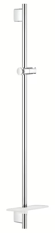 Tuš palica Grohe Rainshower smartactive 900 mm u kromu s polico EasyReach i podesivim držačem.