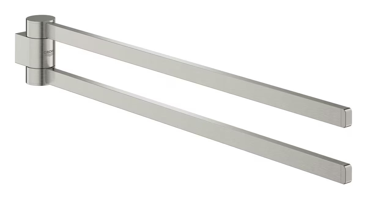 Dvostruki vrtljiv držalo za brisače Grohe Selection u izvedbi supersteel sa skrivenim pričvršćenjem