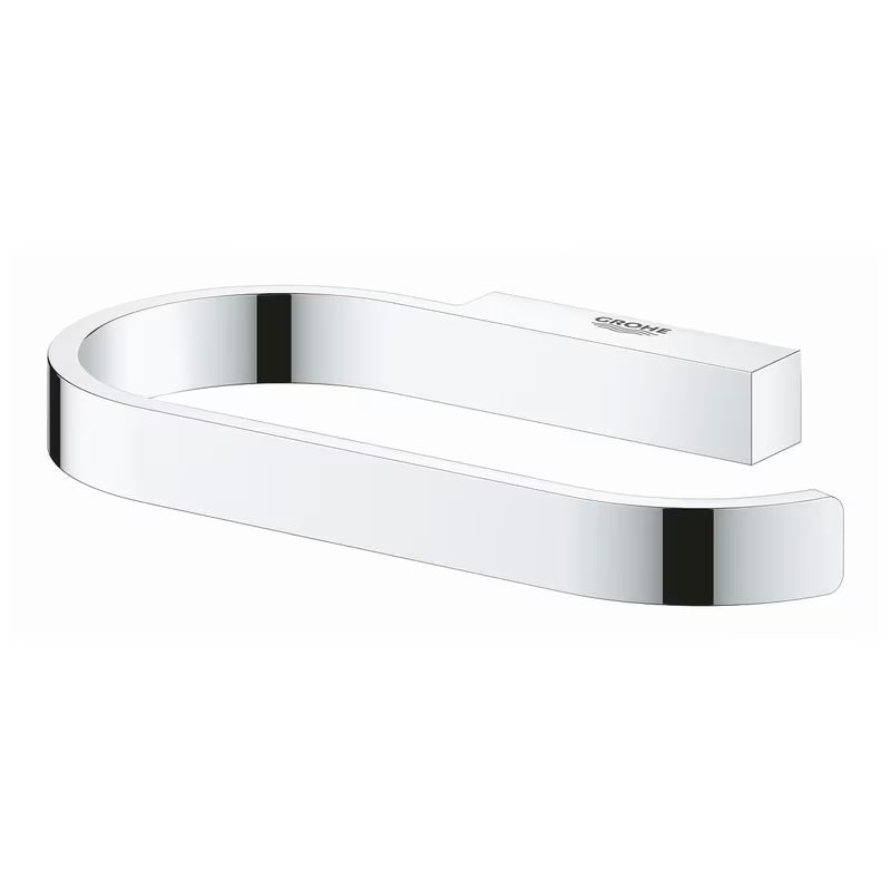 Kromirani držalo za toaletni papir Grohe Selection bez poklopca sa skrivenim zidnim pričvršćenjem.