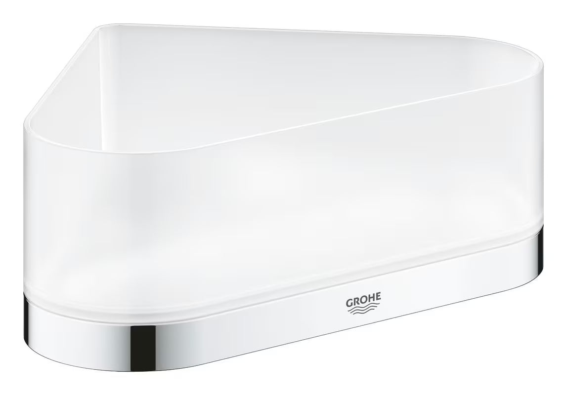 Kotna polica Grohe Selection u krom izvedbi sa skrivenim pričvršćenjem