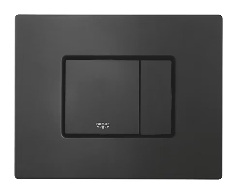 Upravljalna splakovalna tipka Grohe Skate Cosmopolitan v izvedbi phantom black z mat površino