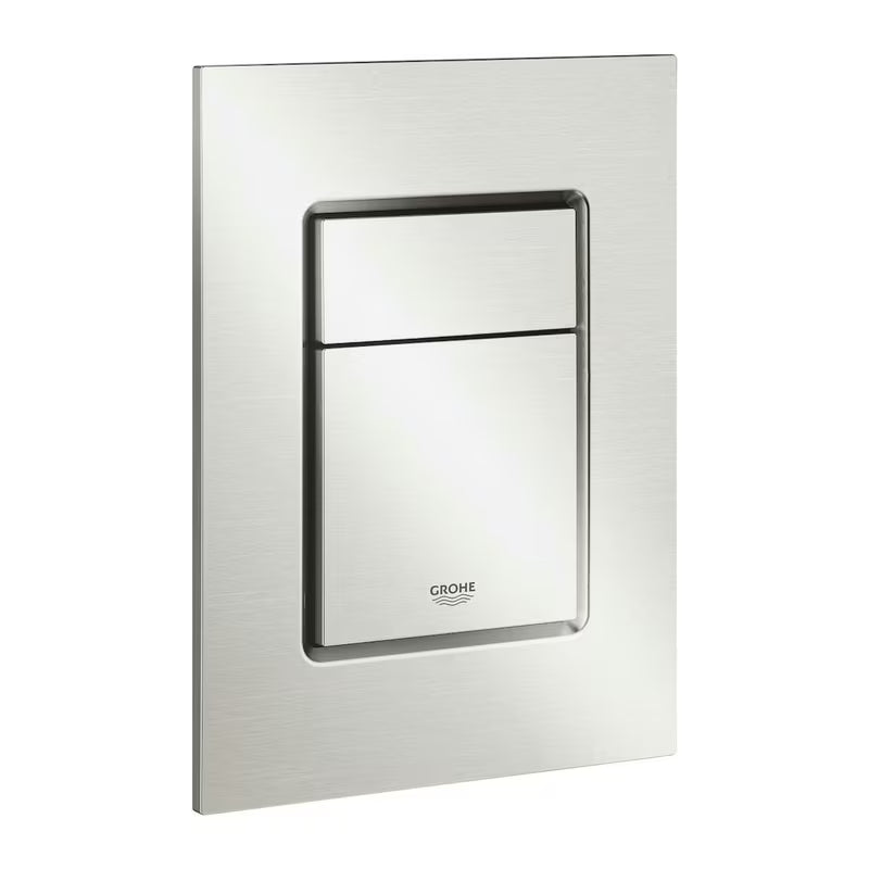 Splakovalna tipka Grohe Skate Cosmopolitan S v mat izvedbi stainless pro podometne splakovalniki