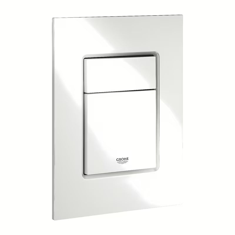 Bel splakovalni tipka Grohe Skate Cosmopolitan S v izvedbi Alpine White pro podometne splakovalniki