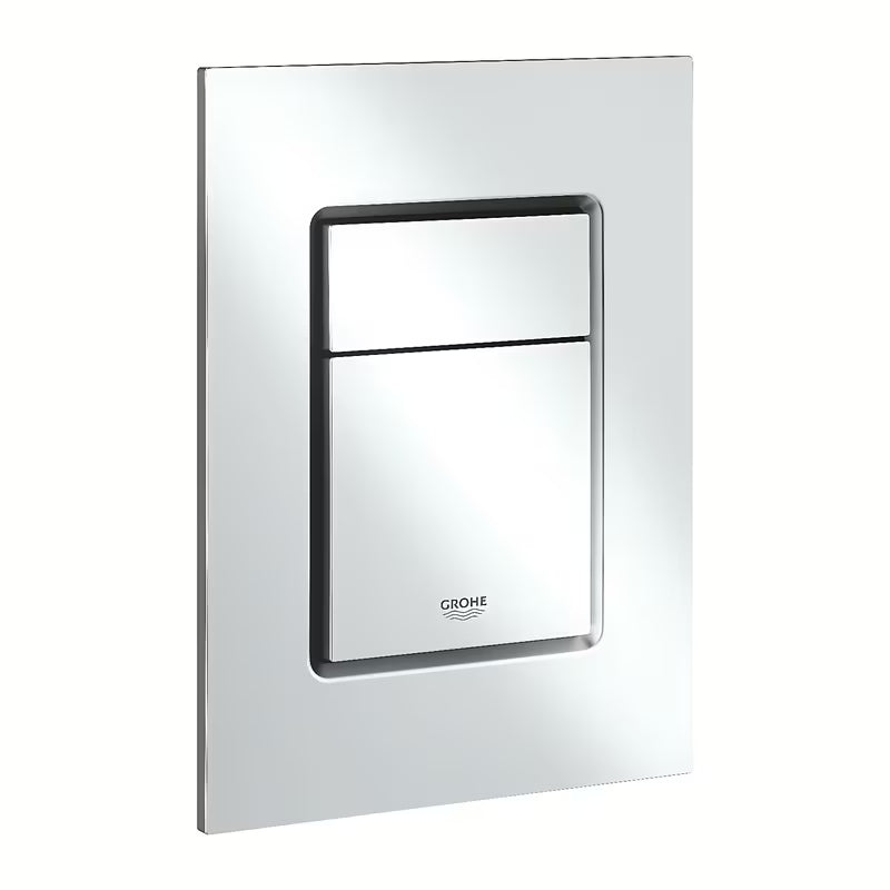 Ispirna tipka Grohe Skate Cosmopolitan S u mat krom izvedbi pro podometne splakovalniki