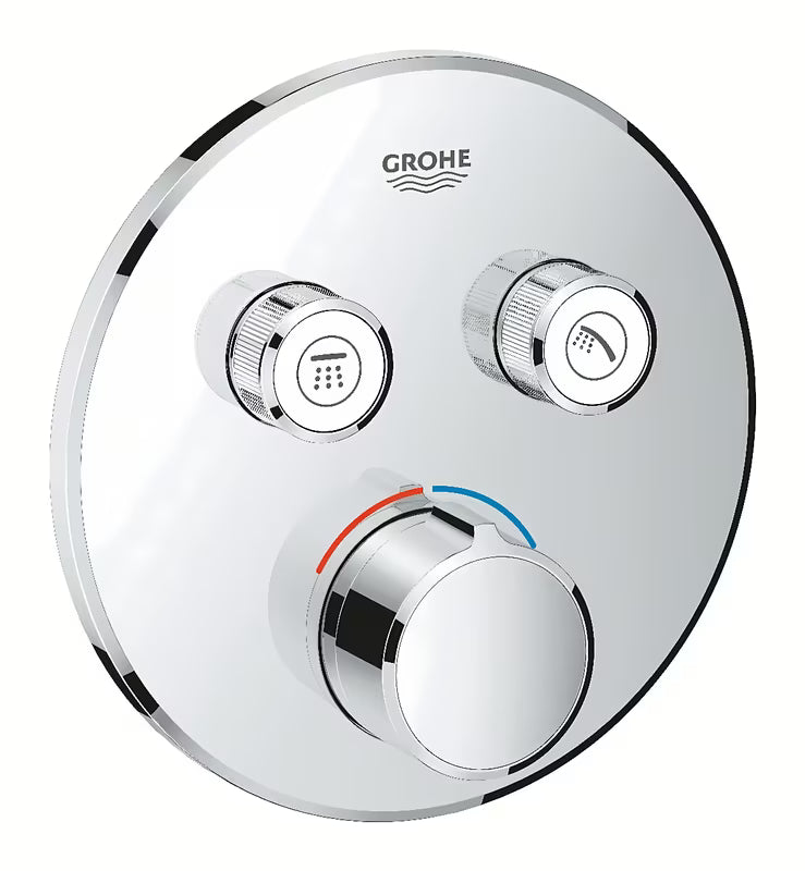 Podometna armatura za tuš Grohe Smart Control v kromirani izvedbi z upravljanjem smartcontrol