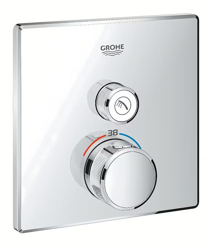 Kromirana podometna termostatska armatura za tuš Grohe Grohtherm smartcontrol s tipkastim upravljanjem smartcontrol