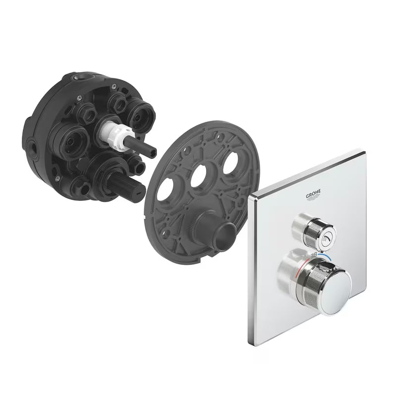 Kromirana podometna termostatska armatura za tuš Grohe Grohtherm smartcontrol s tipkastim upravljanjem smartcontrol