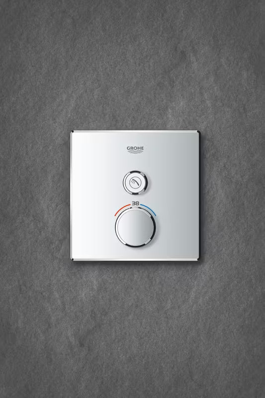 Kromirana podometna termostatska armatura za tuš Grohe Grohtherm smartcontrol s tipkastim upravljanjem smartcontrol
