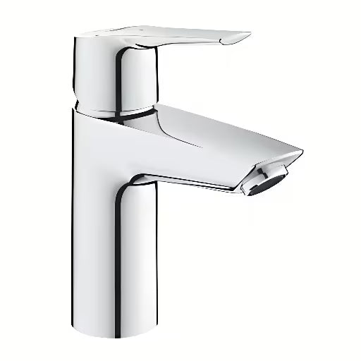Kromirana enoročna armatura za umivalnik Grohe Start z varčevanjem vode in klik-klak odtokom