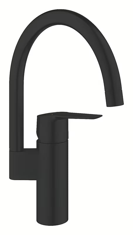 Grohe Start enoročna armatura za pomivalno korito z visokim vrtljivim izlivom v mat črni barvi