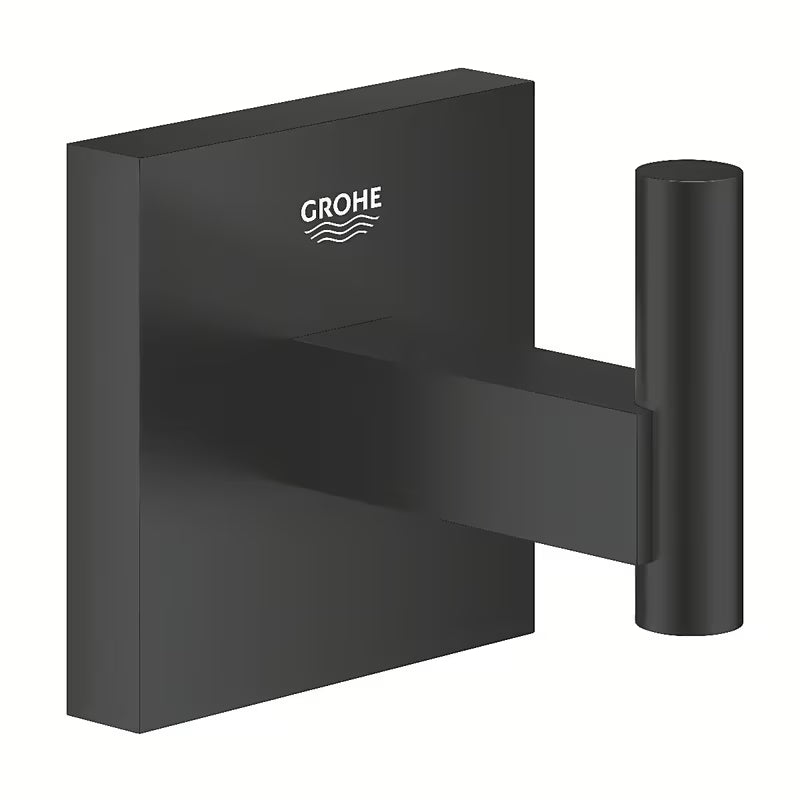 Kopalniški kavelj Grohe Start Cube v mat črni barvi s skritim pritrjevanjem