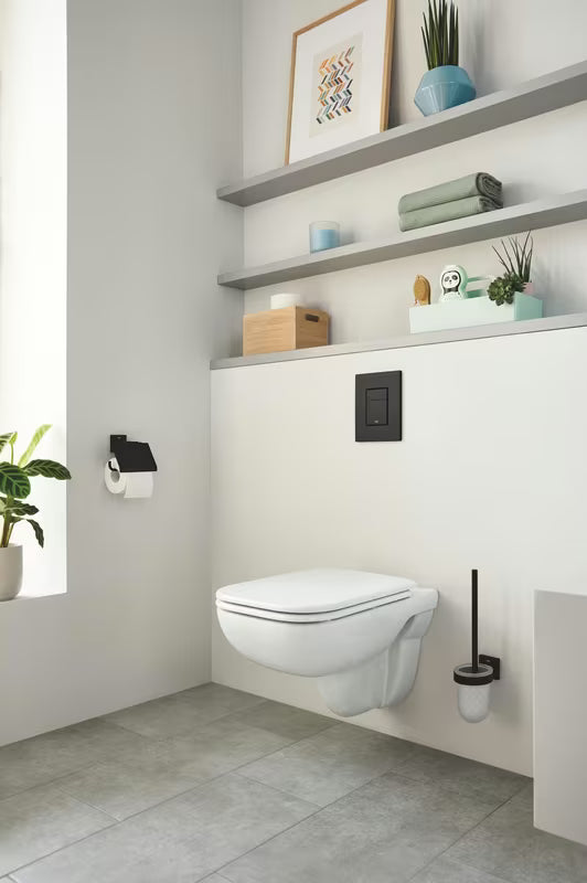 Grohe Start Cube držalo za toaletni papir s pokrovom u mat crnoj boji sa skrivenim pričvršćenjem