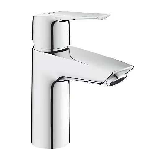 Kromirana enoročna armatura za umivalnik Grohe Start s click-clack-odtokom i štedljivim perlatorom Grohe EcoJoy