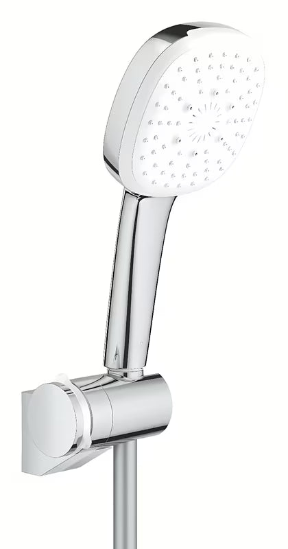 Grohe Tempesta Cube kopalniška armatura tuš set v krom izvedbi z ročno prho, cevjo 1750 mm in stenskim držalom