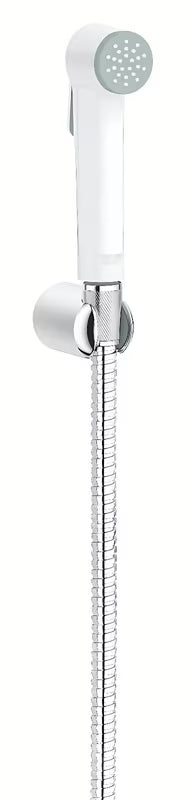 Bidetna prška Grohe Tempesta-F Trigger Spray u izvedbi krom i bijela sa zidnim držačem