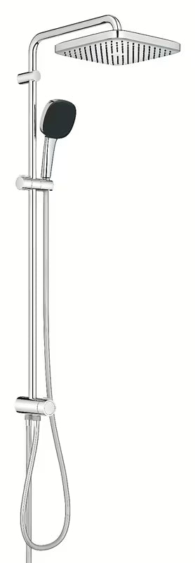 Tušni sistem Grohe Vitalio Comfort System v krom izvedbi z nadglavno in ročno prho