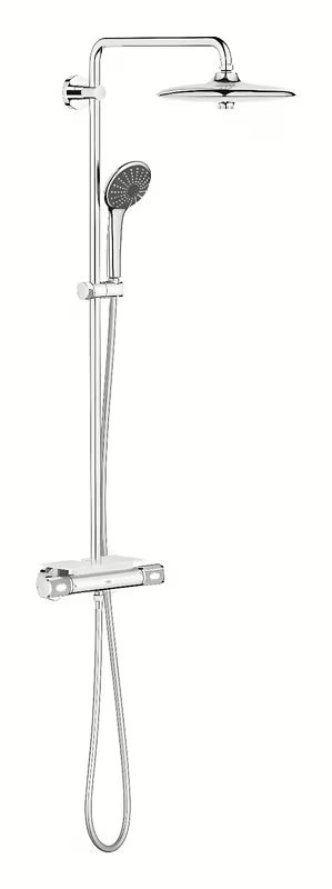 Tušni sistem Grohe Vitalio Joy 260 s termostatsko armaturo v krom izvedbi